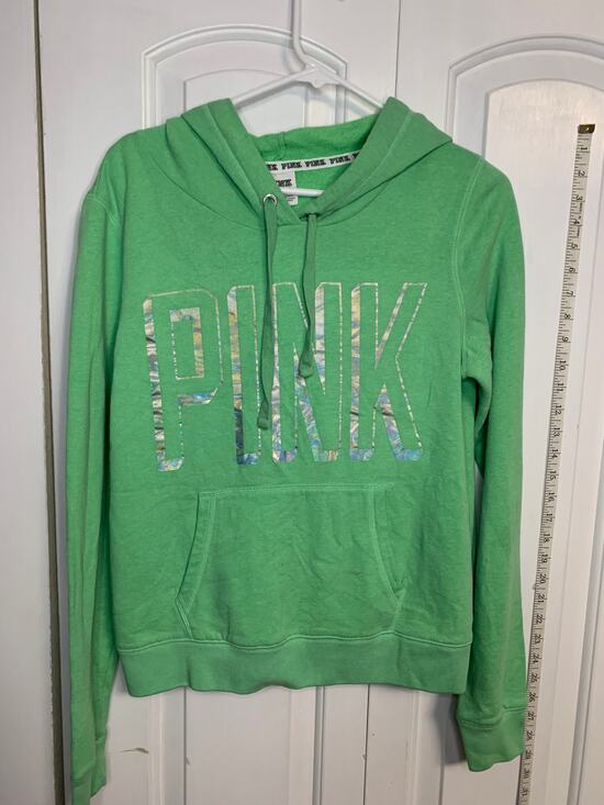 PINK Tops - Green Victoria Secret Pink Hoodie